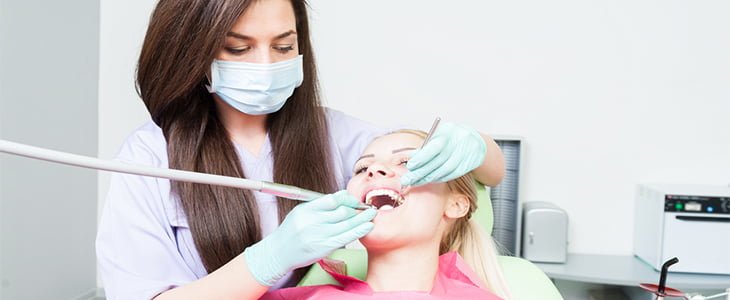 patient and dental hygienist