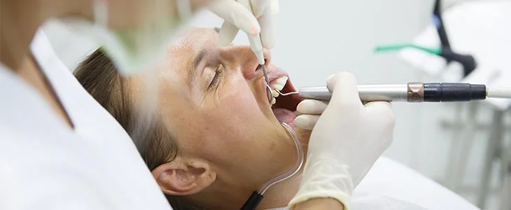 man having root canal treatment