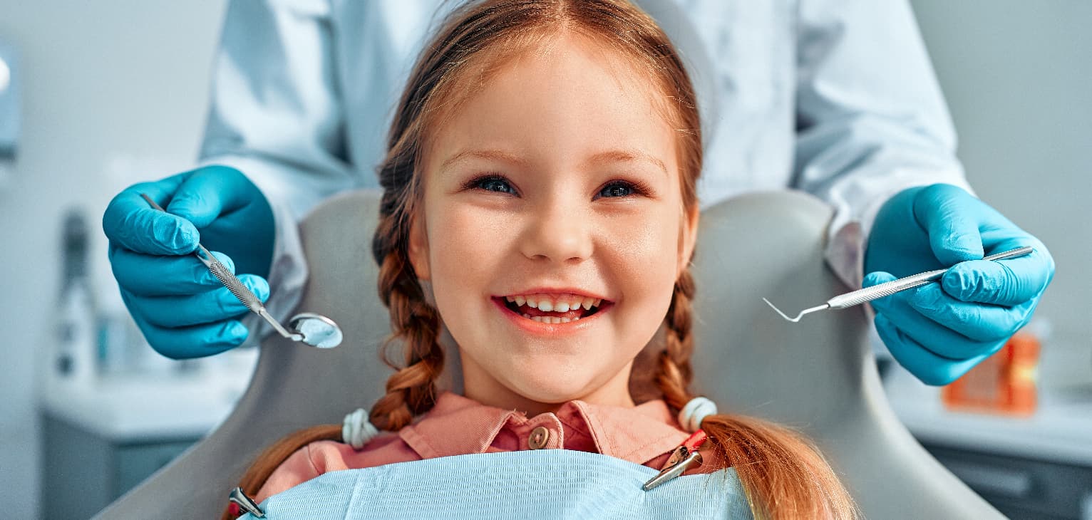 child visiting dentist