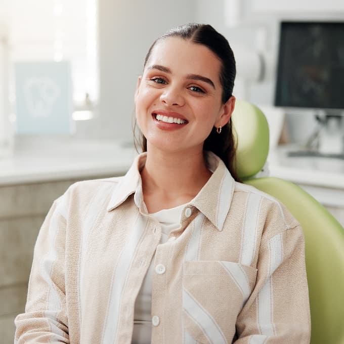 dental patient smiling